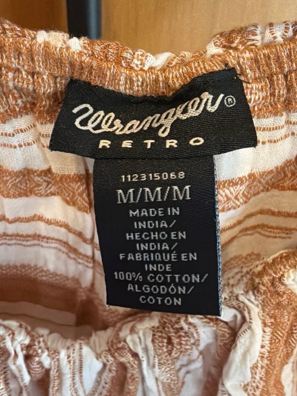 Wrangler Reto and White Striped Off-Shoulder Ruffle Blouse - Picture 3 of 4
